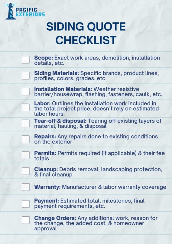 Siding-quote-checklist