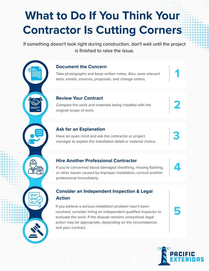 What-to-do-if-you-think-your-contractor-is-cutting-corners-document-the-concern-review-your-contract-ask-for-an-explanation-hire-another-professional-contractor-consider-an-independent-inspection-or-legal-action