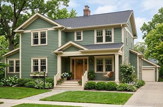 Sage-green-siding-and-light-tan-trim