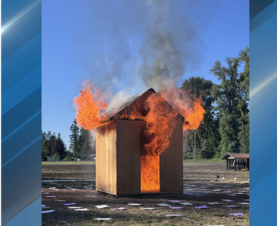Cedar-shed-catching-fire